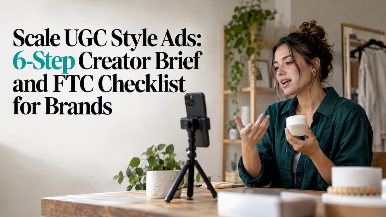 Scale UGC Style Ads: 6 Step Creator Brief and FTC Checklist for Brands