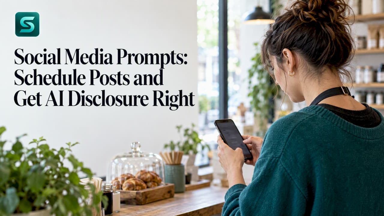Social Media Prompts: Schedule Posts and Get AI Disclosure Right
