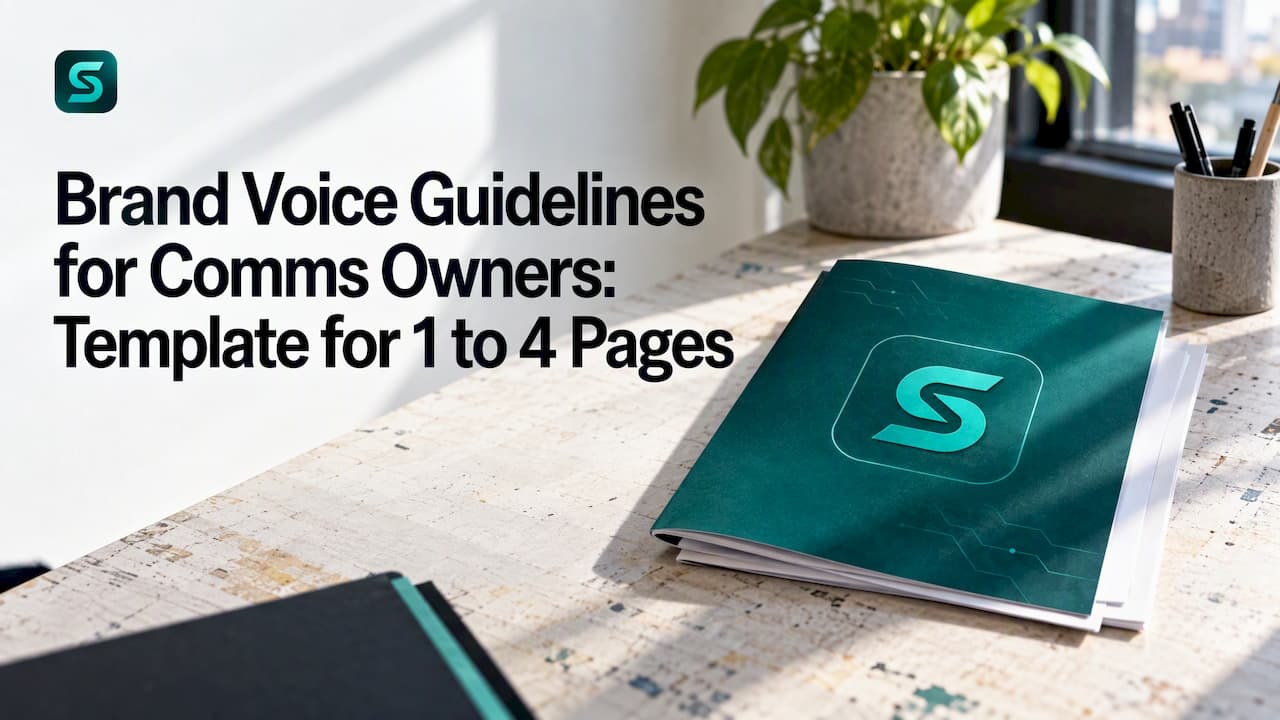 Brand Voice Guidelines for Comms Owners: Template for 1 to 4 Pages